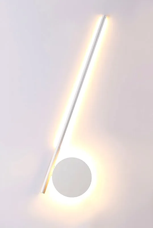 Arandela Ø19x3,5xA60CM 16W 3000K 800LM BIVOLT METAL BRANCO+ACRILICO CX:09x24x65CM 1,1KG Sindora DCB01126