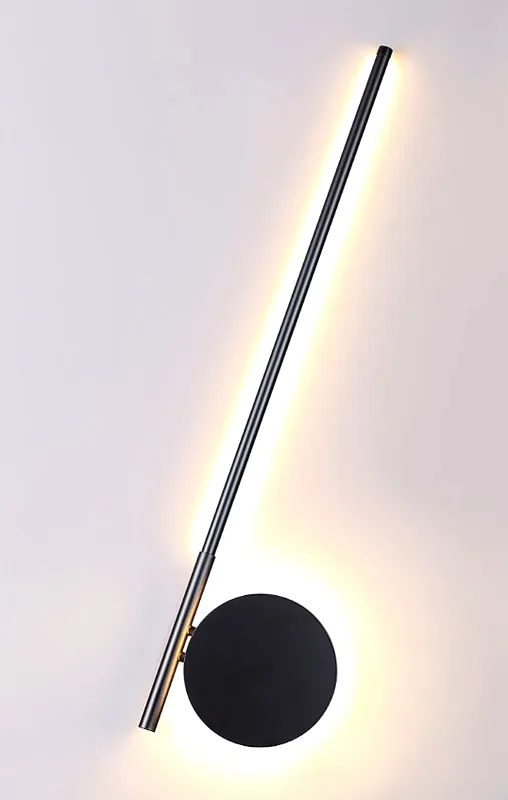Arandela Ø19x3,5xA60CM 16W 3000K 800LM BIVOLT METAL PRETO+ACRILICO CX:09x29x65CM 1,1KG Sindora DCB01127