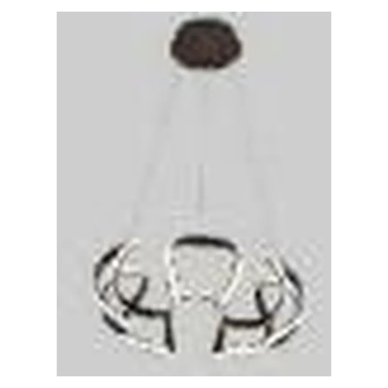 Pendente LED de Metal Marrom e Silicone 64W 3000K Bivolt 55x55x25cm - Sindora DCD015009