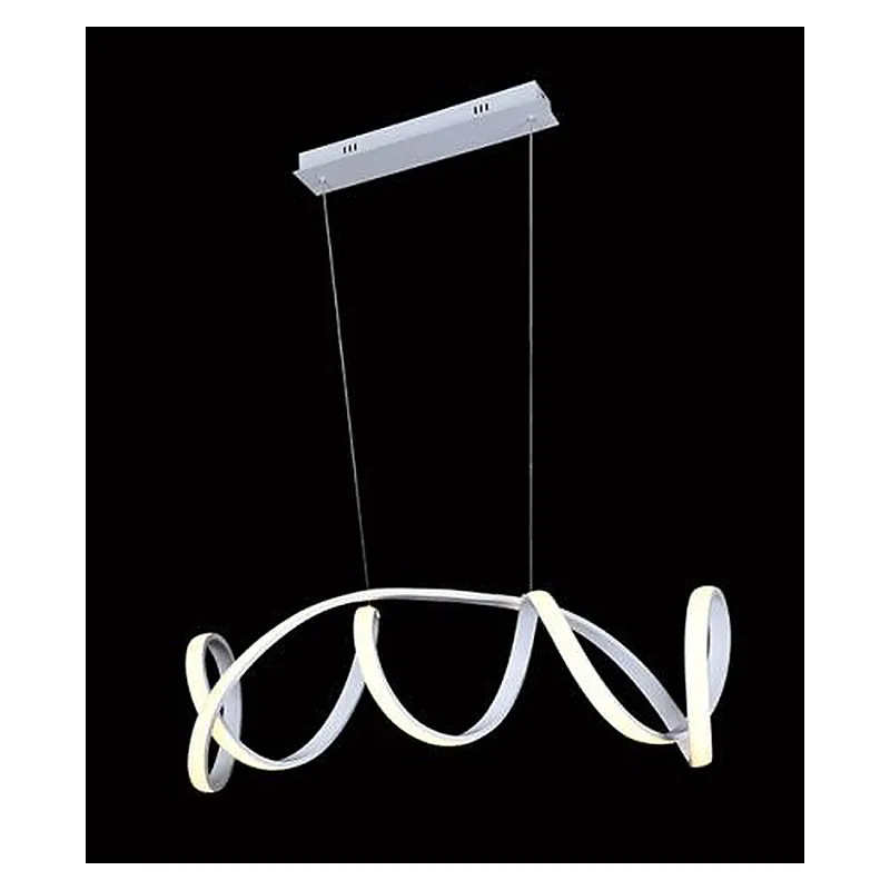 Pendente LED de Alumínio Branco e Silicone 65W 3000K Bivolt 100x21x120cm - Sindora DCD015020