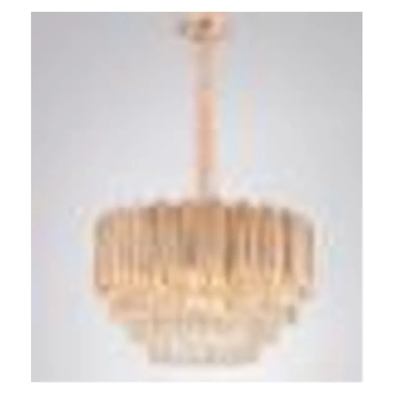 Lustre de Cristal e Metal Dourado 15 Lâmpadas E14 62x40cm - Sindora DCD00226