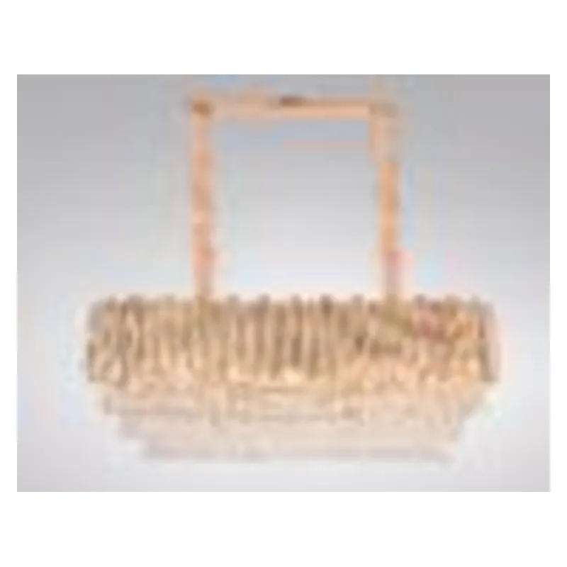 Lustre de Cristal e Metal Dourado 12 Lâmpadas E14 96x33x40cm - Sindora DCD00227
