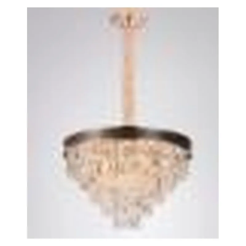 Lustre de Cristal e Metal Dourado 18 Lâmpadas E14 80x52cm - Sindora DCD00228