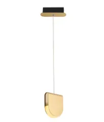 Pendente de Metal Dourado e Acrílico Fosco 6W 3000K Bivolt 15x4,5x120cm - Sindora DCD01603