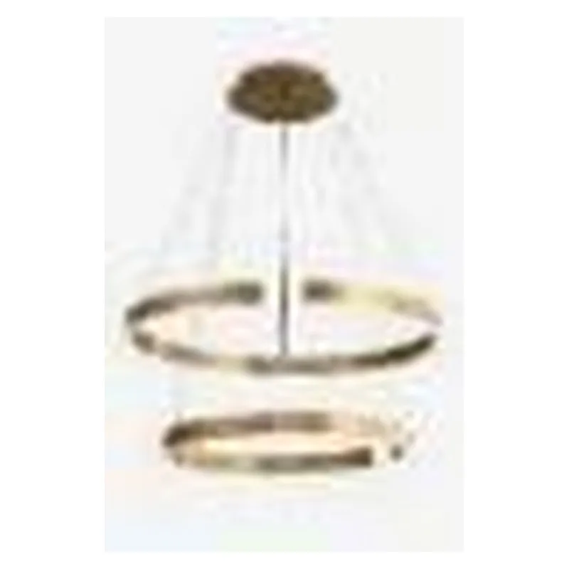 Pendente LED de Inox Dourado e Acrílico 80W 3000K Bivolt 44x66cm - Sindora DCD01612
