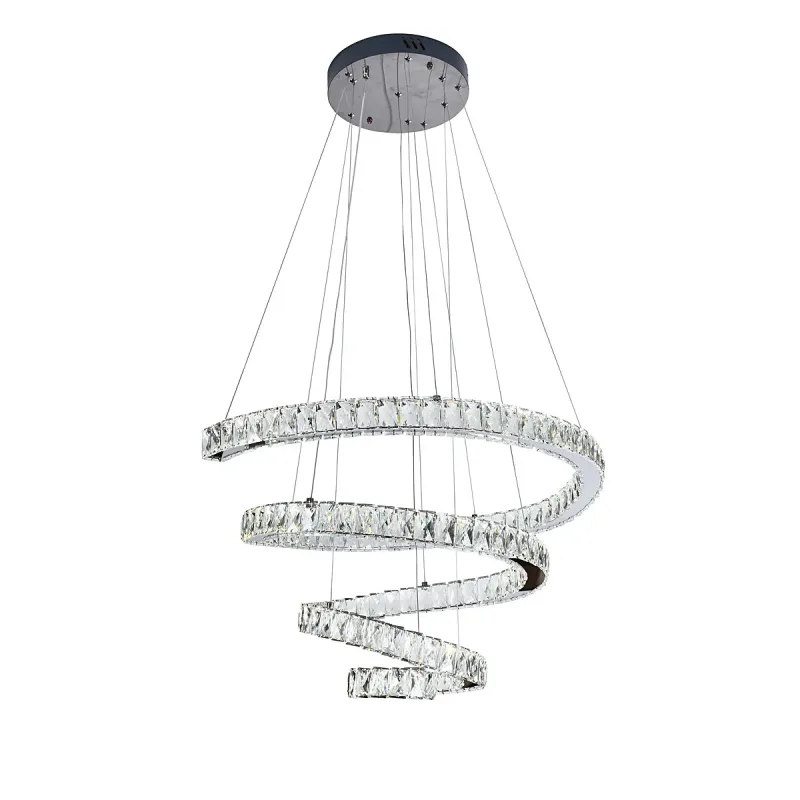 Lustre LED de Metal Cromado 120W 3 Temperaturas (3000K/4000K/6000K) Bivolt 75cm - Sindora DCD00740
