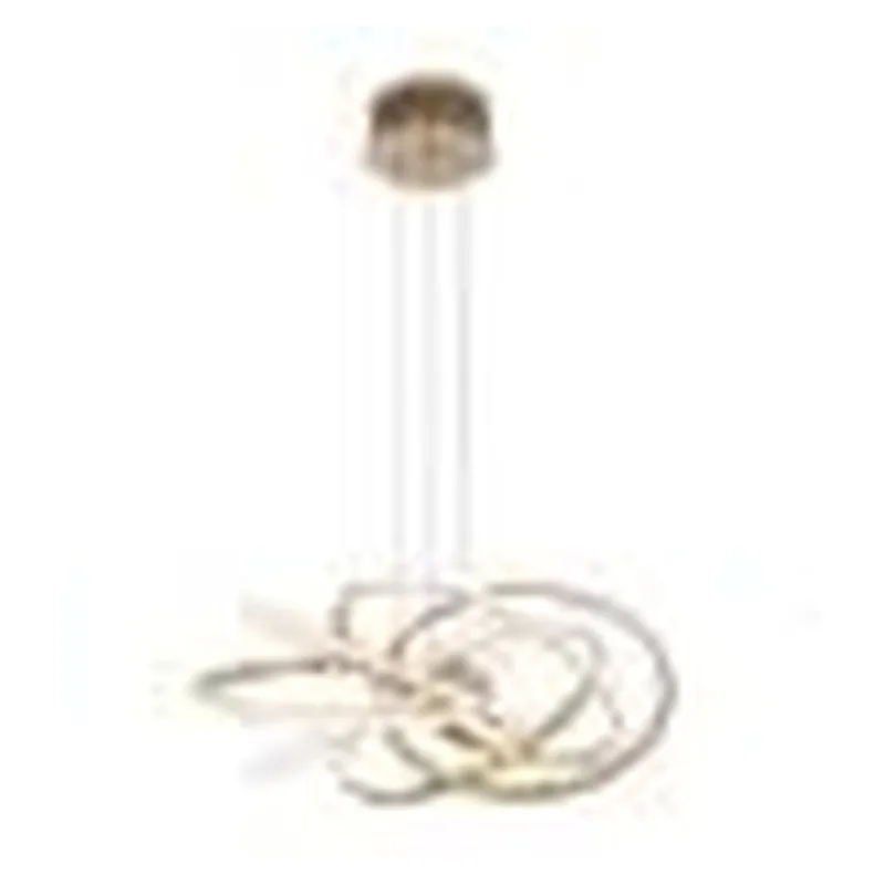 Pendente LED de Metal Dourado e Silicone 43W 3500K Bivolt 56x20cm - Sindora DCD01234