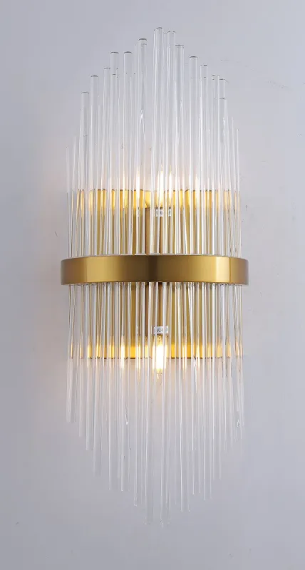 Arandela 22x55CM E14x2 METAL BRONZE+VIDRO TRANSPARENTE CX:66x28x18CM 3,1KG Sindora DCB00233