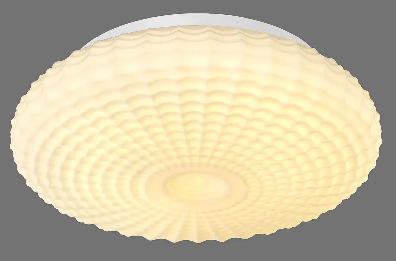 Plafon Ø23x10CM 12W 3000K BIVOLT METAL+VIDRO BRANCO CX:24,5x10,5x25CM 1,7KG Sindora DCX02304