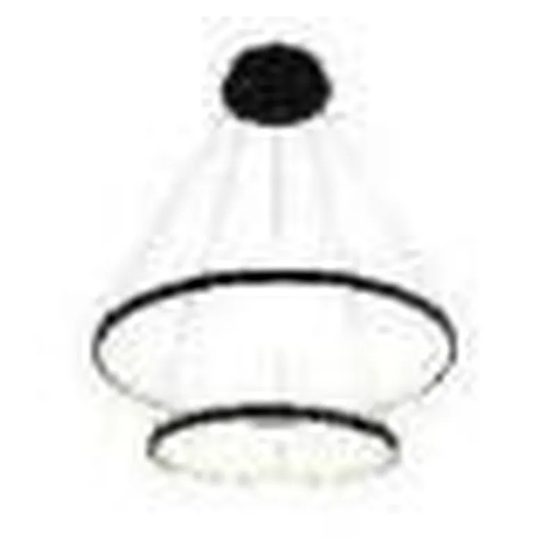 Pendente LED de Alumínio Preto e Silicone 45W 3000K Bivolt 40x60cm - Sindora DCD015070