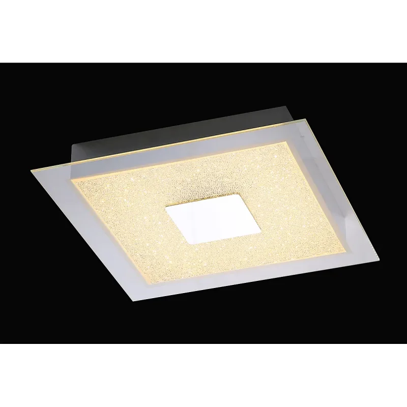 Plafon 40CM 20W 3000K BIVOLT METAL+VIDRO CX:45x45x13CM 4,1KG Sindora DCX00750