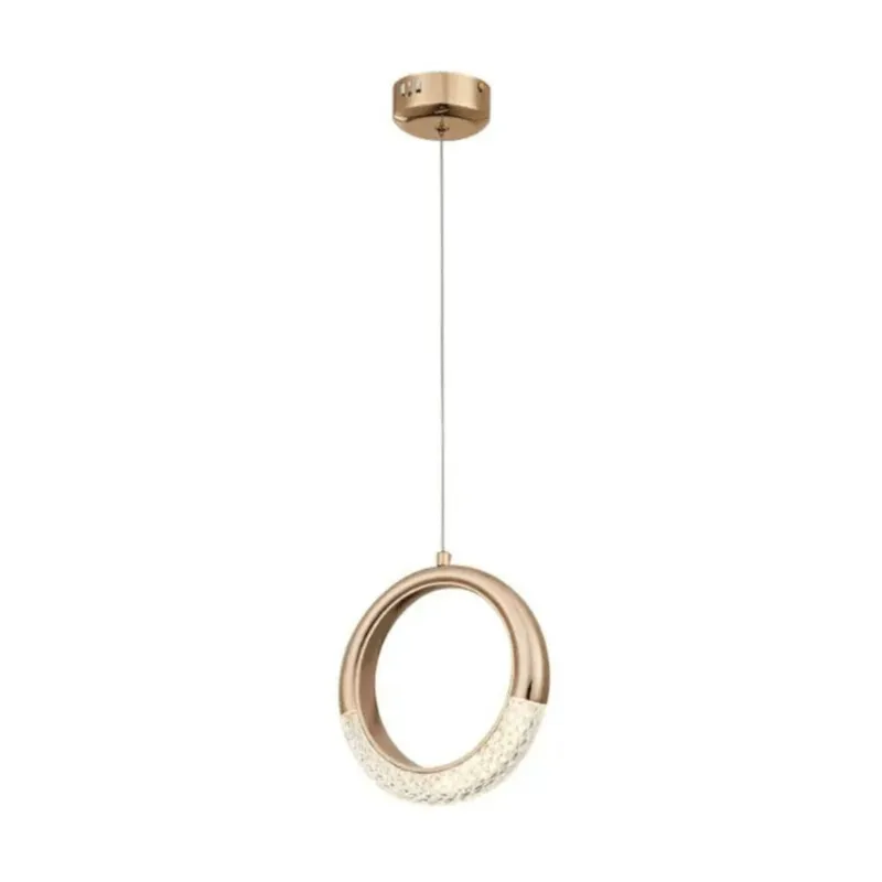 Pendente LED Metal Dourado com Acrílico 5W 3000K Bivolt DCD02116 Sindora