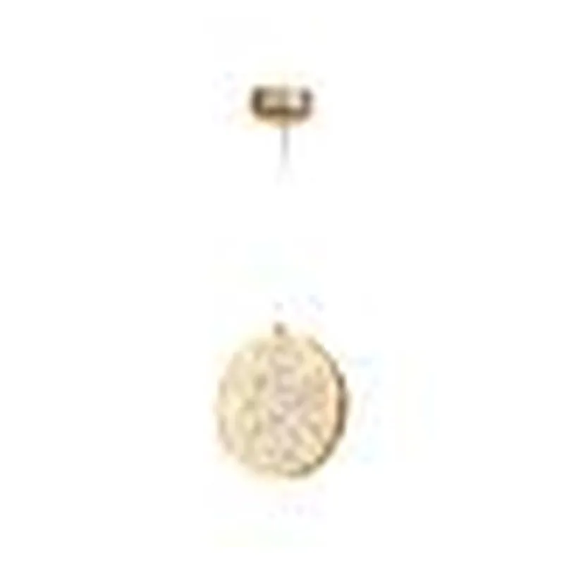 Pendente de Cristal e Metal Dourado 5W 3000K Bivolt 20cm - Sindora DCD02117