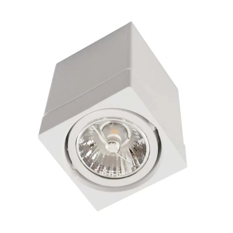 Spot Sobrepor Quadrado abs Branco p/ AR70 GU10 SZ292/3S Megalux ST3029