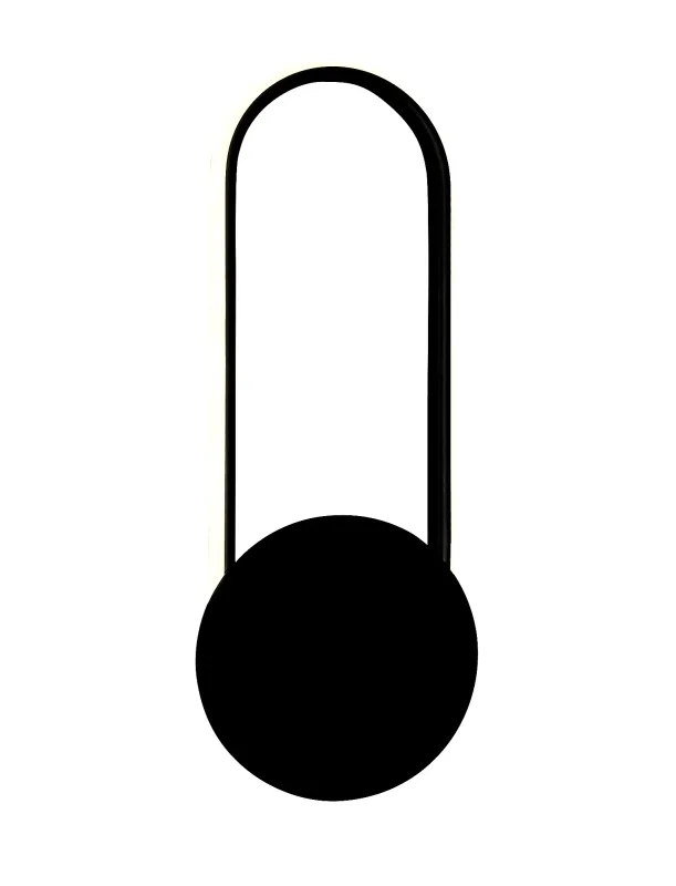 Arandela Ø46x18x3,7CM 16W 3000K BIVOLT METAL PRETO+ACRILICO CX:52x23x09CM 0,9KG Sindora DCB015074
