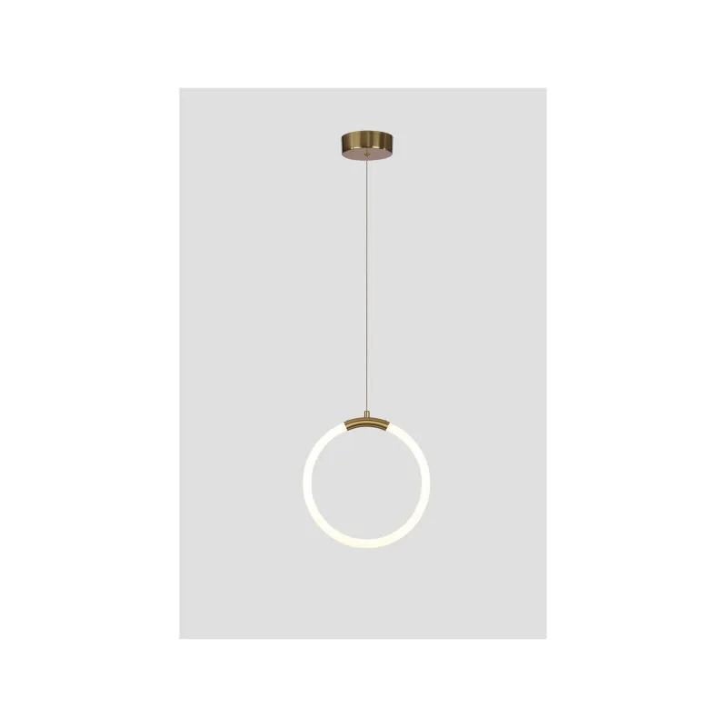 Pendente LED de Metal Bronze e Acrílico 10W 3000K Bivolt 25cm - Sindora DCD01252