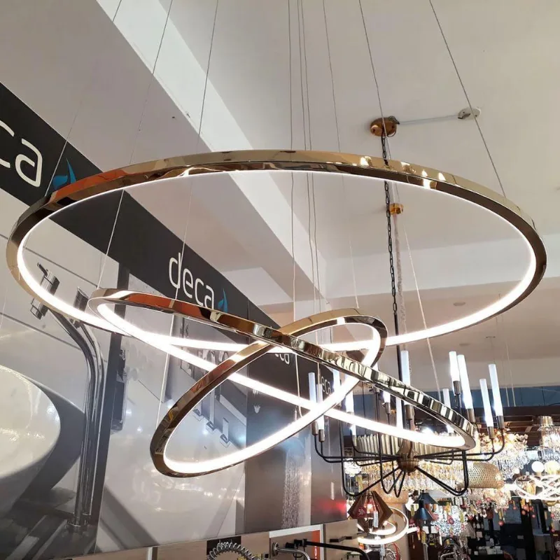 Dinamica Pendente Dcd01254 3 Aneis Led 55w 3000k Dr
