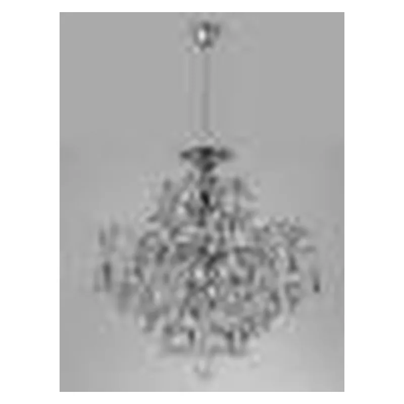 Pendente de Cristal e Metal Cromado 8 Lâmpadas E14 60W 60x60cm - Sindora DCD00469