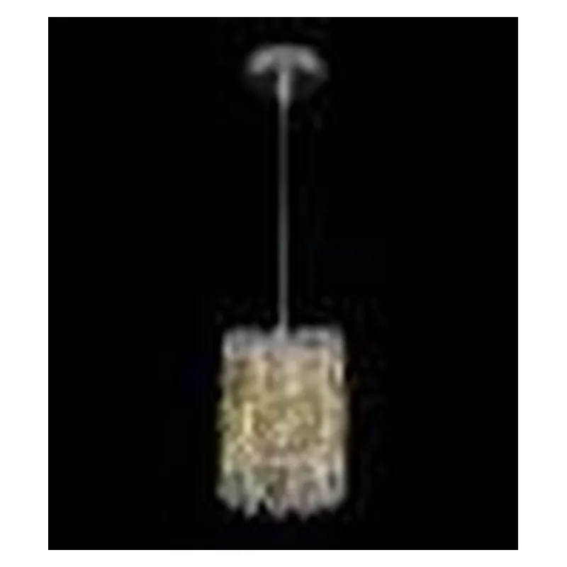 Pendente de Cristal e Metal Dourado 1 Lâmpada E14 15x25cm - Sindora DCD00267