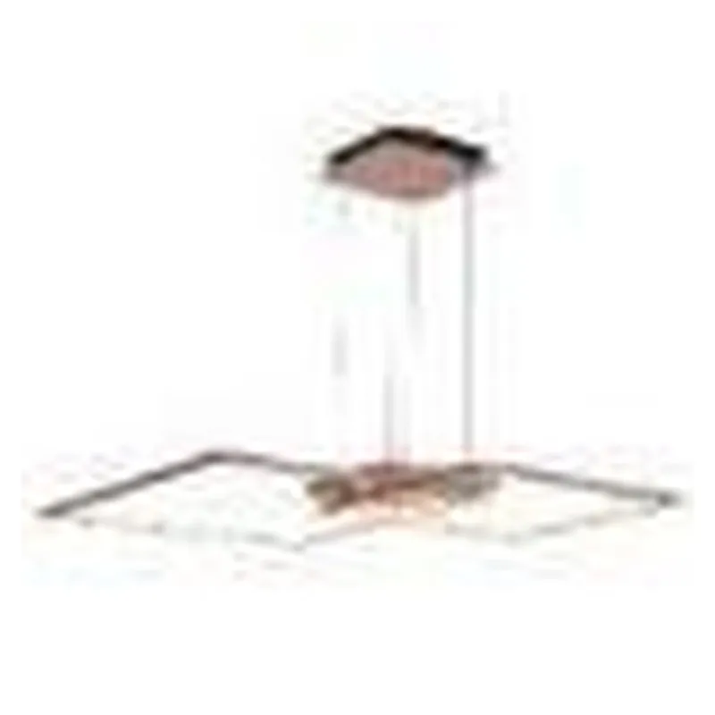 Pendente LED de Inox Rosé e Silicone 38W 3000K Bivolt 57x57x12cm - Sindora DCD01269