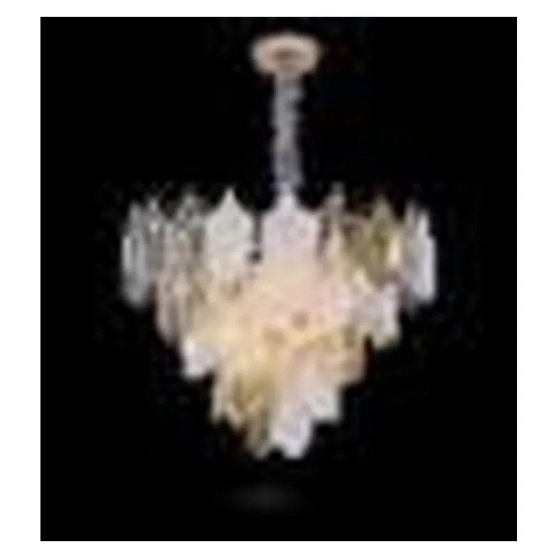 Lustre de Cristal e Metal Dourado 15 Lâmpadas E14 60x48cm - Sindora DCD00270