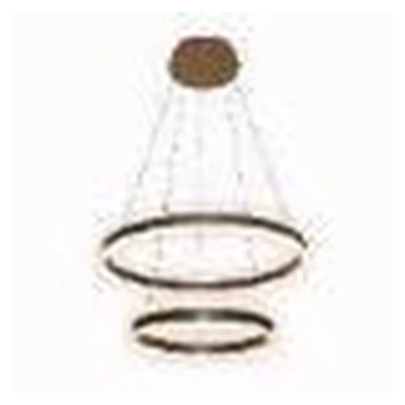 Pendente LED de Alumínio Escovado Marrom e Acrílico Luz Direta e Indireta 126W 3000K Bivolt 40x60cm - Sindora DCD03001