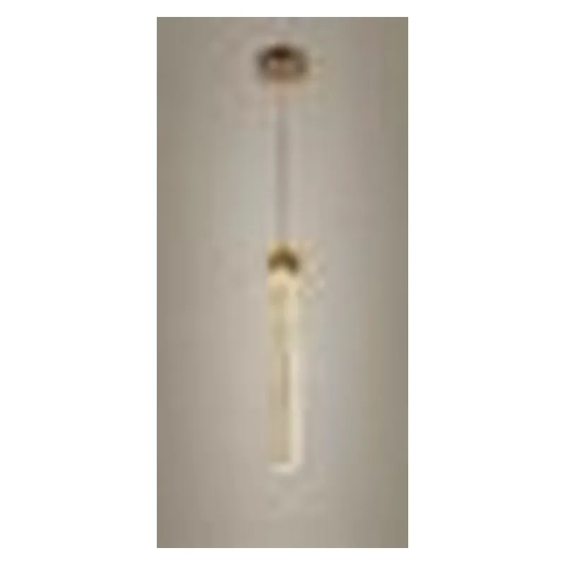 Pendente LED de Cristal e Metal Dourado 5W 3000K Bivolt 3,5x33cm - Sindora QD05120