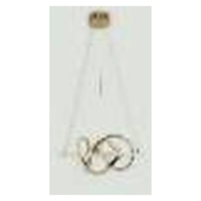 Pendente LED de Metal Dourado e Silicone 40W 3500K Bivolt 52cm - Sindora DCD01280