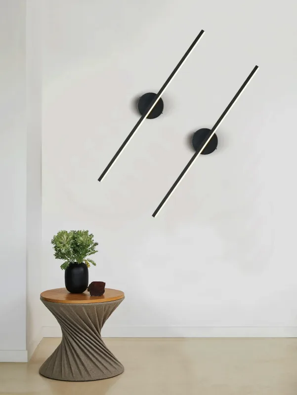 Arandela 81x12CM 12W 3000K 3700LM BIVOLT METAL PRETO+ACRILICO CX:83x08x14,5CM 0,9KG Sindora DCB015088