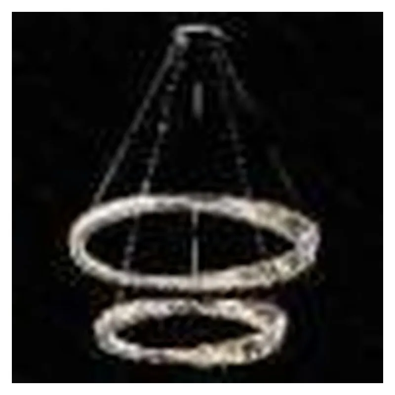 Pendente LED de Cristal e Metal Cromado 80W 3000K Bivolt 60x80cm - Sindora DCD00790