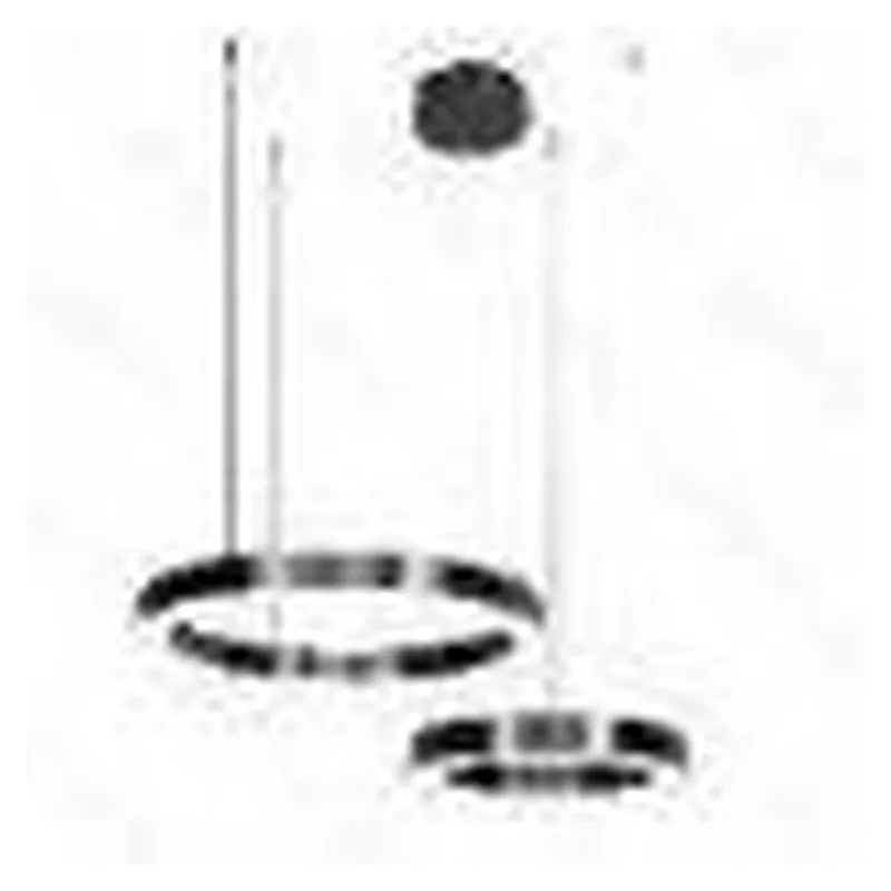 Pendente LED de Inox Preto e Acrílico 63W 3500K Bivolt 40x60cm - Sindora DCD01287