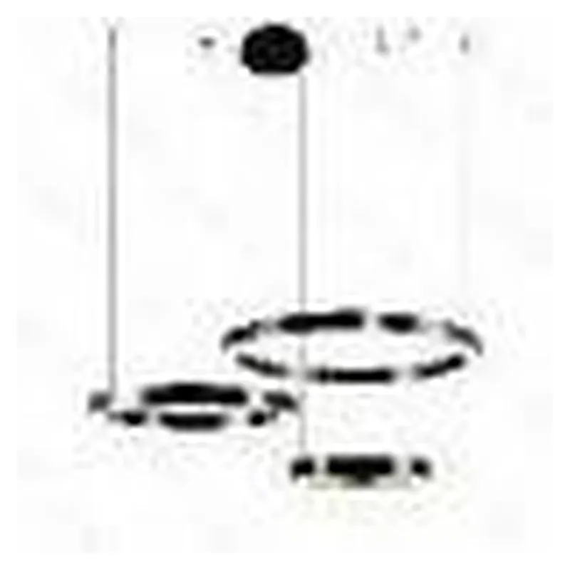 Pendente LED de Inox Preto e Acrílico 108W 3500K Bivolt 40x60x80cm - Sindora DCD01288