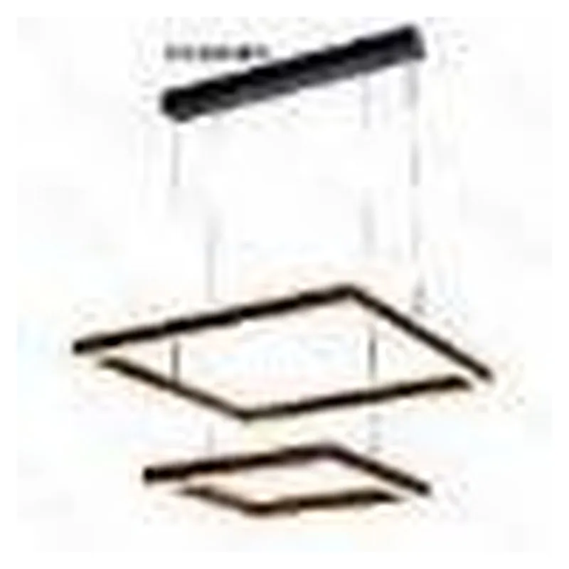 Pendente LED de Alumínio Escovado Preto e Acrílico Luz Direta e Indireta 160W 3000K 40x60cm - Sindora DCD03047