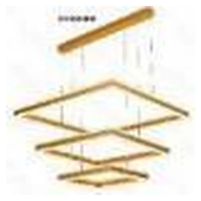 Pendente LED de Alumínio Escovado Dourado e Acrílico Luz Direta e Indireta 228W 3000K 40x60x80cm - Sindora DCD03048