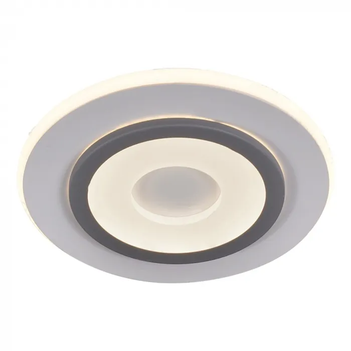 Arandela Ø24CM 27W 3000K 2700LM BIVOLT METAL BRANCO E CINZA+ACRILICO CX:25x5,5x25CM 0,9KG Sindora DCB03058
