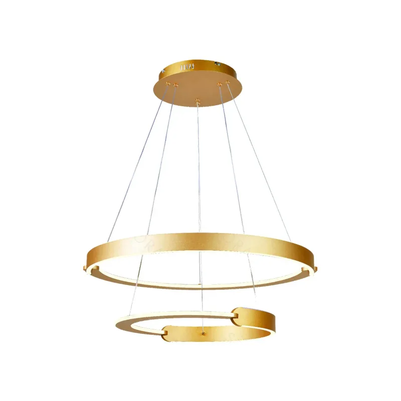 Pendente LED de Alumínio Dourado e Acrílico 126W 3000K Bivolt 40x60cm - Sindora DCD03086