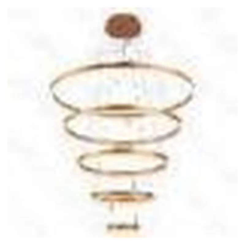 Lustre LED de Alumínio Dourado e Acrílico Luz Direta 188W 3000K Bivolt 20x40x60x80x100cm - Sindora DCD03091