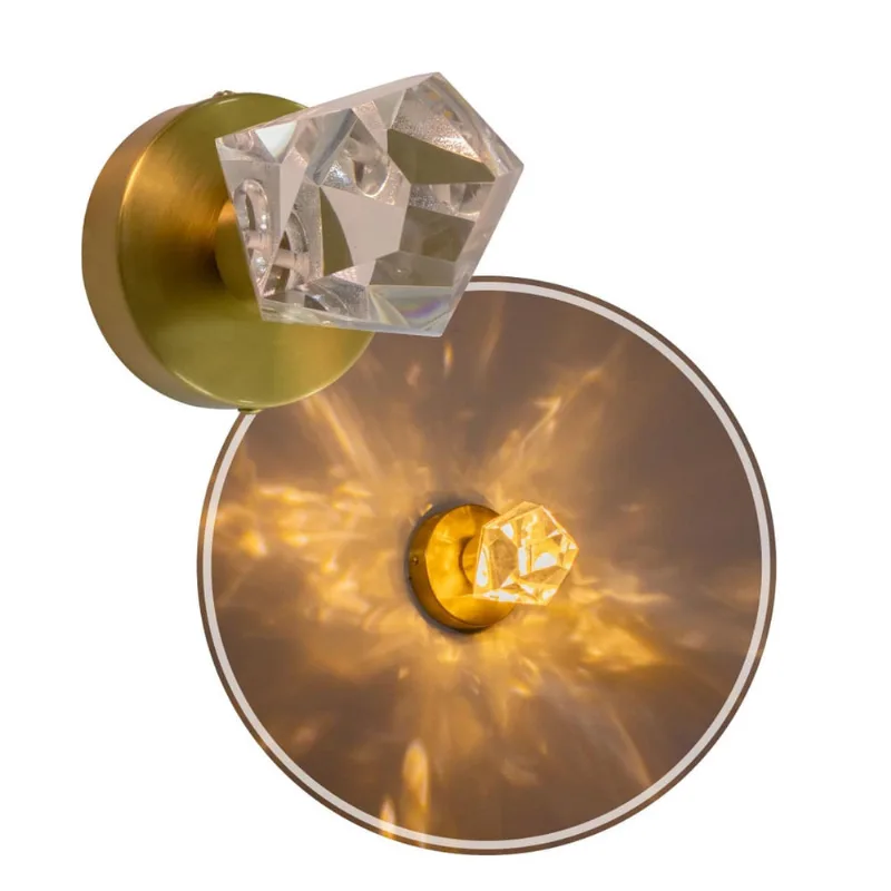 Arandela de Cristal 5W Branco Quente Bronze DCB02176 Sindora ST2906 - SINDORA