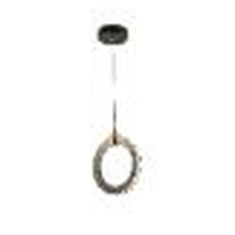 Pendente LED de Metal Preto e Acrílico 10W 3000K Bivolt 17x18cm - Sindora QD05138
