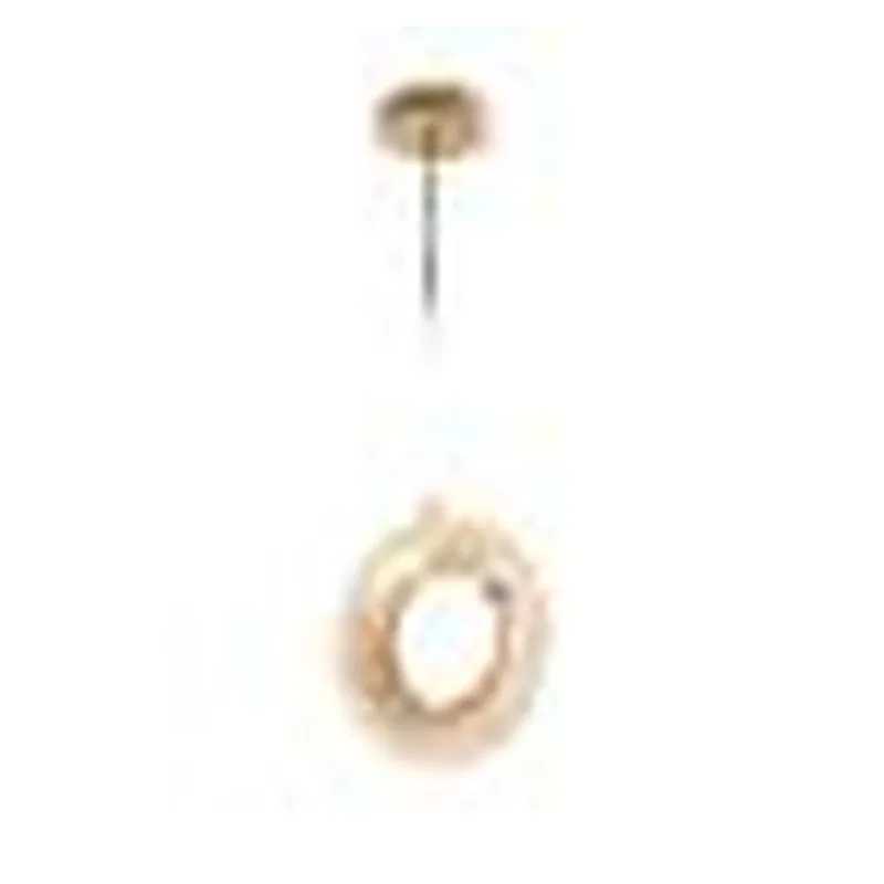 Pendente LED de Metal Dourado e Acrílico 12W 3000K Bivolt 20x21cm - Sindora QD05140