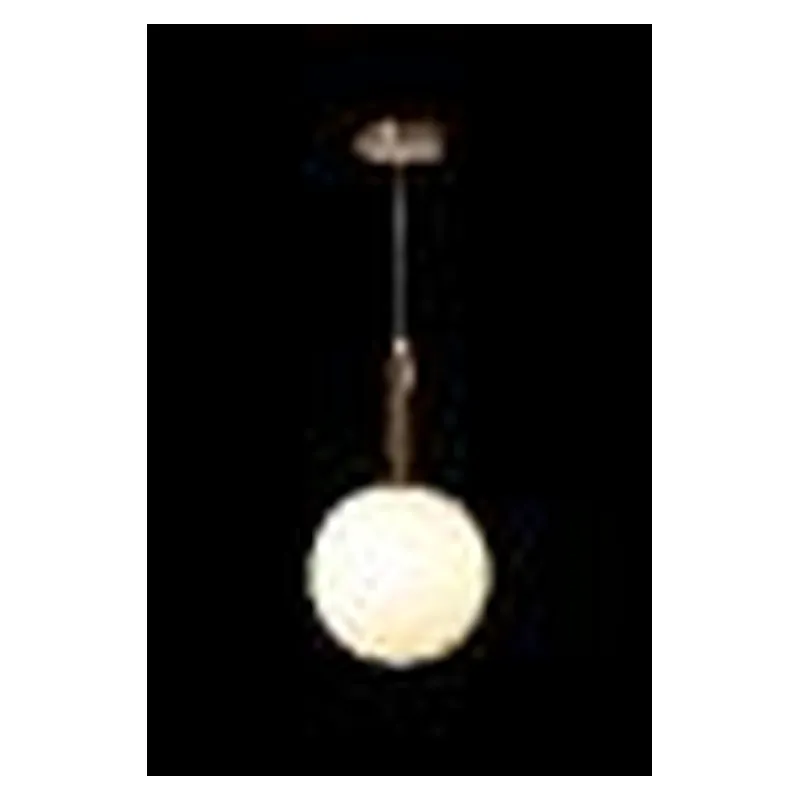 Pendente de Vidro Branco e Metal Bronze 1 Lâmpada E27 30x50cm - Sindora DCD04027