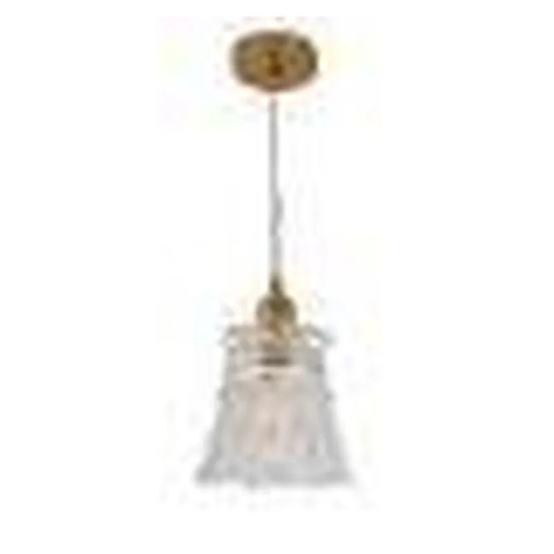 Pendente de Vidro Transparente e Metal Bronze 1 Lâmpada E27 15x20cm - Sindora DCD04032