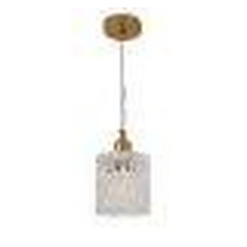 Pendente de Vidro Transparente e Metal Bronze 1 Lâmpada E27 11x18cm - Sindora DCD04034