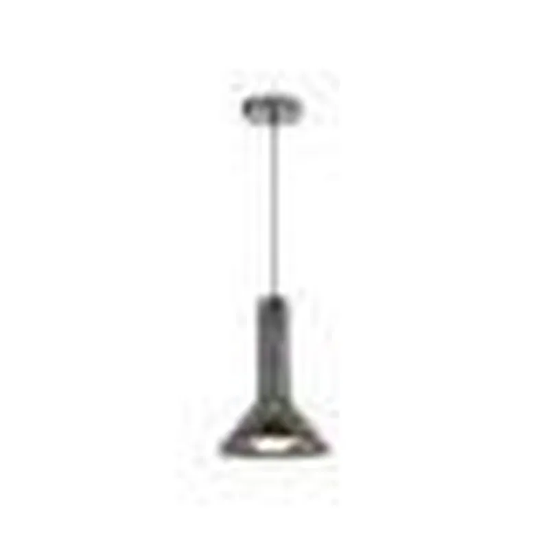 Pendente LED de Vidro Fumê e Metal Bronze 15W 3000K 28x37cm - Sindora DCD04046
