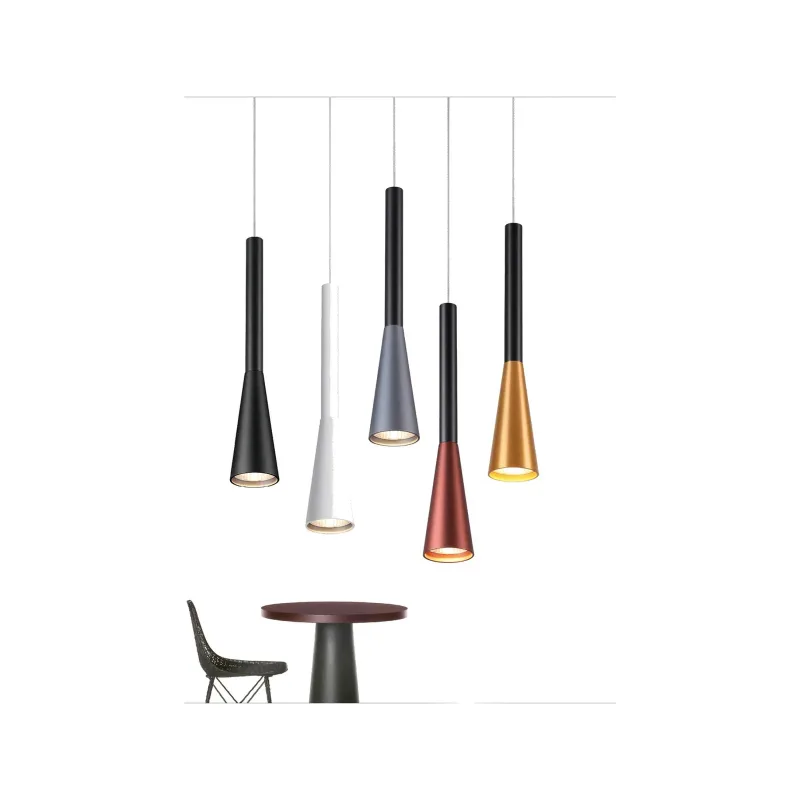Pendente LED de Metal Dourado e Acrílico 6W 3000K Bivolt 5x28cm - Sindora DCD01815