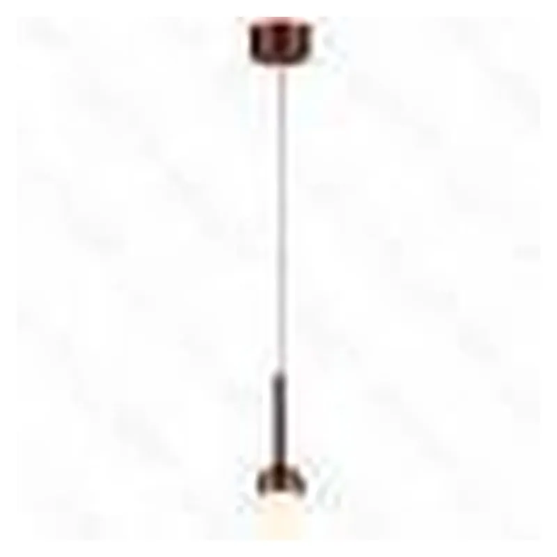 Pendente LED de Metal Marrom e Acrílico 6W 3000K Bivolt 8x6x14cm - Sindora DCD01818