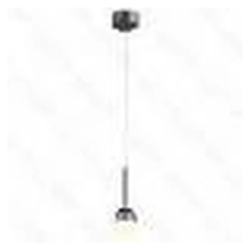 Pendente LED de Metal Cinza e Acrílico 6W 3000K Bivolt 8x6x14cm - Sindora DCD01819