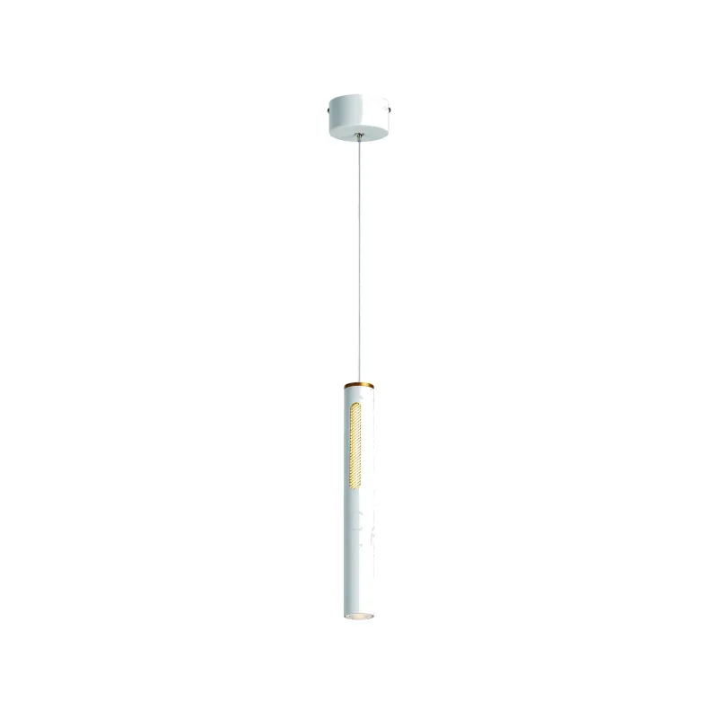 Pendente LED de Metal Branco e Acrílico 7W 3000K Bivolt 32,5x4cm - Sindora DCD01822
