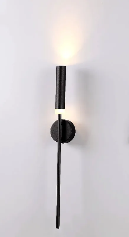 Arandela Ø10x7xA65CM 7W 3000K 700LM BIVOLT METAL PRETO+ACRILICO CX:10x16,5x73CM 0,9KG Sindora DCB01141