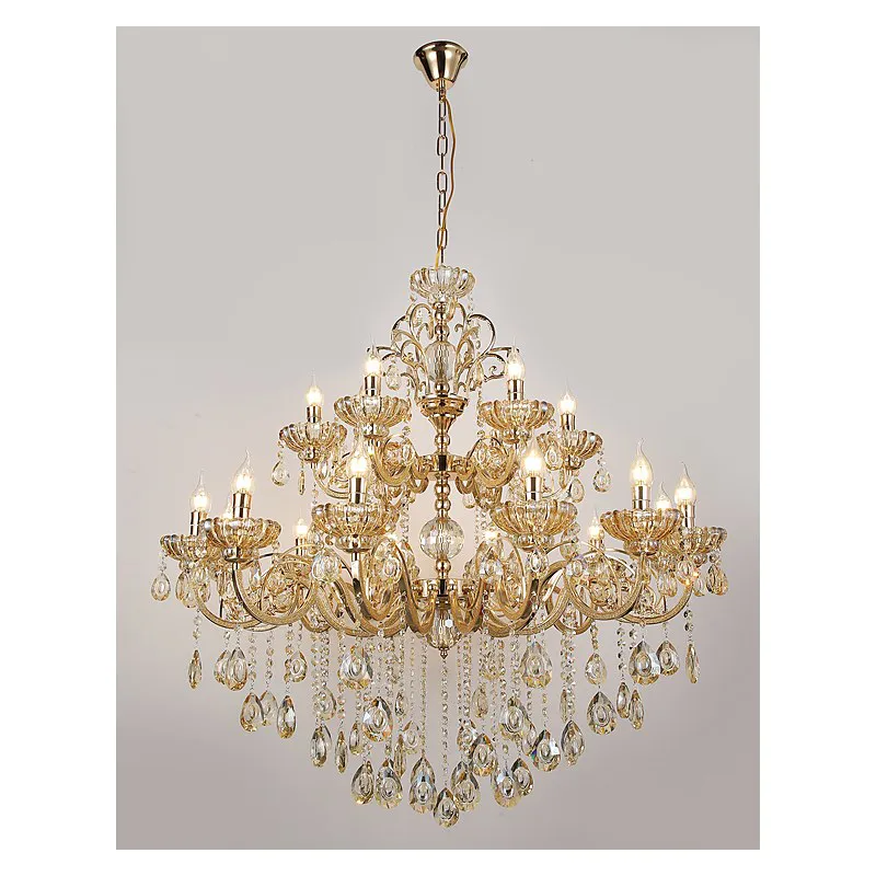 Lustre de Metal Dourado 18 Lâmpadas E14 95x100cm - Sindora DCD00409-12-6
